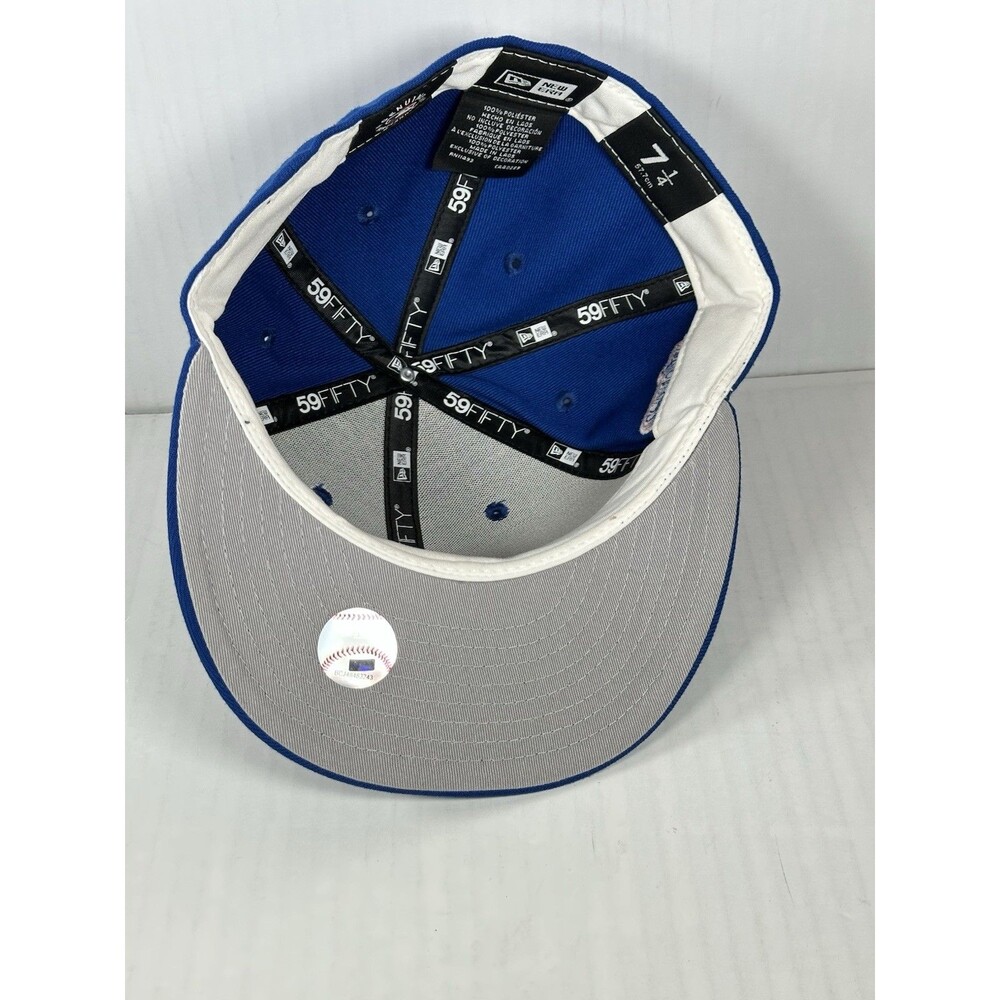 New Era New York Mets 1986 World Series Patch 59FIFTY Fitted Hat Cap Size 7 1/4 - Picture 5 of 5